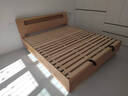 源氏木语精选实木床现代简约橡木储物箱体床北欧卧室家具双人床 橡木原木色离地款床1.8*2m(不含垫) 实拍图