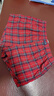 仕乐男士阿罗裤情人节礼物男宽松纯棉大码内裤男式裤头大裤衩全棉内裤 红黄格 1条 XL 实拍图