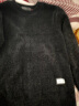 吉普（JEEP）毛衣男针织衫男秋冬季韩版男士保暖线衣长袖T恤男 黑色加绒 M  实拍图