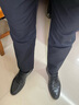 与狼共舞【易打理】锥形裤松紧腰头九分裤男士休闲裤 001黑色 50/M 实拍图
