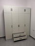 旺府美居【包安装】衣柜卧室平开门欧式简易家用多门收纳储物大衣橱 长180高180深50主柜+顶柜【四门】 实拍图