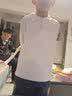 罗蒙儿童加绒polo衫男女童白色T恤冬季长袖校园服饰内搭 白色加绒140 实拍图
