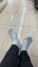 浪莎（LangSha）袜子女纯棉夏季中筒袜全棉超薄防臭透气吸汗四季白色少女学生棉袜 100%棉【春秋袜6双】灰色 699款 均码 35至39码 实拍图