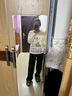 简蜓休闲裤女2025冬季新款加绒加厚雪尼尔阔腿裤女士直筒羊羔绒女裤秋 黑色【加绒款南方过冬】 M (98-110斤左右) 实拍图