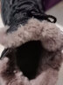 骆驼（CAMEL）冬季新款雪地靴羊毛加绒厚底磨砂牛皮保暖城市户外徒步鞋男靴 G13W307076 黑色 42 实拍图