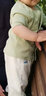 七乐豆婴儿外套春秋幼儿男女宝宝开衫男童衣服春季女童春装外出薄款上衣 奶绿 100 cm 实拍图