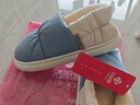 洁丽雅防水棉拖鞋女士秋冬季全包跟情侣月子鞋保暖踩屎感防滑棉鞋男冬天 深蓝色 44-45 【适合43-44】 实拍图