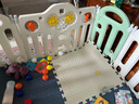 励智爬爬垫婴儿围栏地上客厅儿童游戏围栏宝宝学步爬行垫防摔防护栏 1.2x1.2米【折叠+球架+篮球+垫子 实拍图