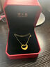周大福礼物心形天鹅黄金套链项链爱心吊坠(工费280)40cm约4.95g EOF1602 实拍图