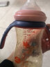 日康（rikang）奶瓶 宝宝吸管奶瓶 PPSU宽口奶瓶鸭嘴杯270ml N1047-2 芙蓉粉 实拍图