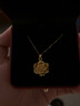 中国黄金（CHINA GOLD）黄金吊坠女款牡丹花金项链繁花送妈妈足金女友老婆情人母亲节礼物 精致版吊坠+足金链丨约3.93g 实拍图
