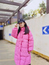 G.DUCKKIDS童装女童羽绒服冬季2025新款儿童外套白鸭绒中长款连帽衣服小女孩 星星玫红色【高品质棉服】 120 尺码5~6岁【110-120cm】 实拍图