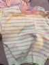 嘟嘟家宝宝条纹毛衣冬装儿童保暖上衣婴儿衣服女童冬季衣服 艳粉白条纹 实拍图
