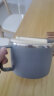 广意304不锈钢泡面碗 学生上班族饭盒大容量1300ml配勺筷 灰色 GY8912 实拍图