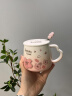 贝瑟斯马克杯大容量陶瓷杯家用喝水杯子咖啡杯樱花浮雕泡茶杯 晒单实拍图