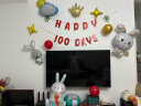 京唐 儿童宝宝百天满月生日拉旗背景墙装饰网红ins气球拉花套餐套装  实拍图