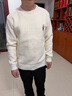 浪古 LAWKUL加厚卫衣男加绒t恤潮牌宽松秋冬季新款保暖内衣针织衫男装打底衫 米白色 XL 实拍图