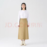 无印良品（MUJI）女式 棉斜纹 A字裙 半身裙 纯棉全棉 女冬款裙子 BE08CC3A 米色 S (155/62A) 实拍图