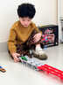 奥智嘉儿童玩具男孩3-6岁声光消防车轨道变形弹射卡车合金汽车生日礼物 实拍图