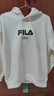 FILA 斐乐官方情侣款连帽卫衣秋季新款纯棉宽松针织长袖上衣加绒 【加绒】蒸汽白-IV XS 实拍图