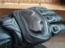摩多狼（MOTOWOLF）摩托车夏季手套四季通用防摔机车透气男碳纤维防护骑行装备女 [防水加绒/真皮碳纤]黑色冬季款 XL[双指触屏灵敏] 实拍图