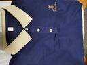袋鼠（DAISHU）男士短袖t恤夏季冰丝薄款翻领刺绣爸爸装商务休闲衣服polo保罗衫 藏青 XL 推荐135-145斤 实拍图