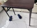 新颜值主义电脑桌折叠桌书桌弹簧桌家用学习桌餐桌写字桌子办公培训桌长条桌 胡桃色【80*40cm】 实拍图