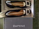 达芙妮（DAPHNE）2024春秋季新款职业单鞋女通勤黑色粗跟高跟鞋工作皮鞋子船鞋妈妈 黑色 跟高5.0cm (偏大建议小一码) 37 晒单实拍图