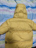 黑冰户外男女儿童700+蓬鹅绒防风防泼防污保暖连帽羽绒服 F8534019C 米黄 L (140) 实拍图