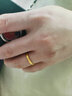 明牌珠宝黄金戒指男女款 足金古法平安无事戒素圈对戒礼物AFM0156工费150 戒指 16号 约2.27克 实拍图