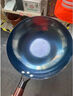金嫂子正宗章丘手工锻打铁锅无涂层不粘锅家用炒菜锅尖底轻便炒锅 实木柄烤蓝开锅+铲 32cm 实拍图