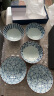 美浓烧（Mino Yaki）日本进口5.5英寸米饭碗家用和风唐草纹高脚碗5件套礼盒装 晒单实拍图
