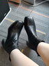 大东粗跟短靴2025年冬季新款时尚潮流舒适简约经典款通勤OL女靴0113AE 黑色 单里 36 实拍图