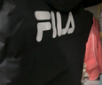 FILA 斐护科技|斐乐女装长款羽绒服冬季休闲简约连帽保暖羽绒外套 正黑色-BK 170/88A/L 实拍图