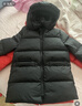 保姆鹅 儿童羽绒服宝宝中长款加厚冬季外套防风保暖白鸭绒冬装[NG2654] 炭黑 140 实拍图