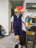 罗蒙儿童礼服春夏新款男童马甲演出服 藏青短款马甲装五件套 140 实拍图