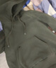 马登工装 美式休闲重磅摇粒绒卫衣连帽百搭加厚抓绒套头衫男秋季 军绿色（无魔术贴） M 实拍图