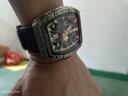 格雅（GEYA）长城系列品牌镂空手表男士酒桶手表自动机械腕表 送男友 彩虹镶钻-G78211GHKK 实拍图