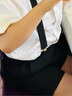 罗蒙男童礼服夏季儿童毕业演出服幼儿园背带裤花童 黑色套装 140 实拍图