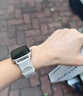 vivo WATCH GT eSIM真皮晴云白【紫罗兰尼龙回环编织表带套装】 智能手表方表蓝河操作系统AI体验-女表 实拍图