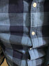 罗蒙（ROMON）磨毛格子加绒加厚长袖衬衫男士秋冬中年商务休闲保暖衬衣爸爸装 1488田蓝格 40 175 实拍图
