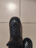 回力雪地靴女靴子女士加绒加厚皮面高帮棉鞋女2026新款春季保暖一脚蹬 黑色 37 实拍图
