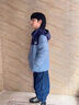 雪中飞【双面穿】儿童羽绒服冬季轻薄男女童面包服羽绒服银灰120cm 实拍图