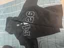 F426【赵露思同款】国潮牌秋季宽松百搭大logo格纹贴布绣开衫卫衣 黑色 L 实拍图