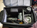 马田专业超大容量单肩斜跨相机包适用佳能尼康单反索尼富士微单摄影包三脚架二机多镜手提便携摄像机包 黑色 小号S 实拍图