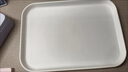 托盘长方形水果托盘茶盘家用果盘早餐盘收纳盘客厅零食盘 北欧风-白色中号 实拍图