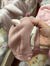 戴维贝拉（DAVE＆BELLA）冬季新款儿童帽子女童卡通洋气男宝宝加绒套头帽婴幼儿棉帽 粉色 50 ( 建议帽围约48-50cm) 实拍图
