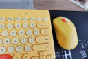 航世（BOW）MK610 无线键盘鼠标套装 复古巧克力按键 笔记本电脑办公通用键鼠套装 柠檬黄 实拍图