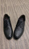 红蜻蜓软底男鞋系带商务圆头休闲鞋正装皮鞋男德比鞋  WTA5712黑色 41 实拍图