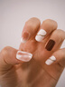 新年穿戴甲新款手工指甲春夏短款学生甲片中长款美甲贴片新娘结婚 裸色晕染 24片 【赠送工具包】 实拍图